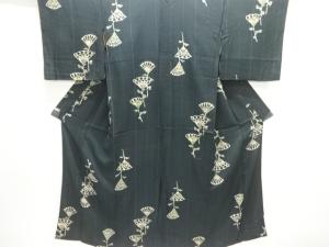 アンティーク　錦紗花模様着物